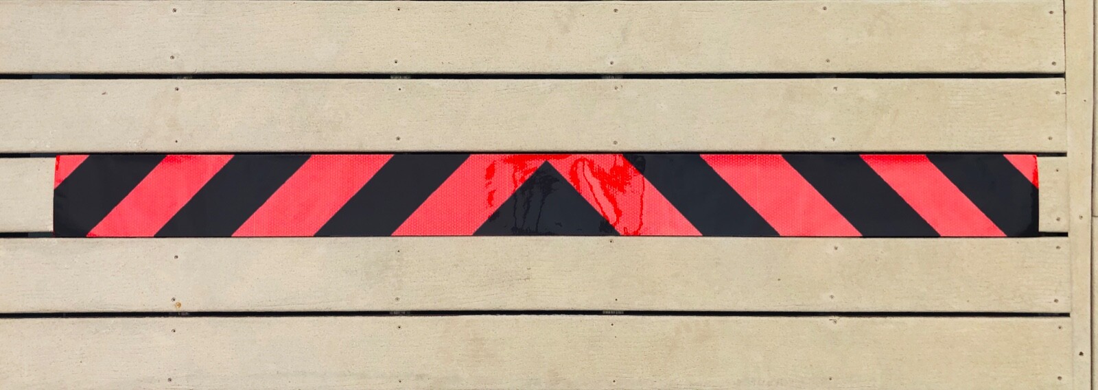 Red & Black Reflective Chevron Panel Oralite V98 Custom Orafol Decal Tape