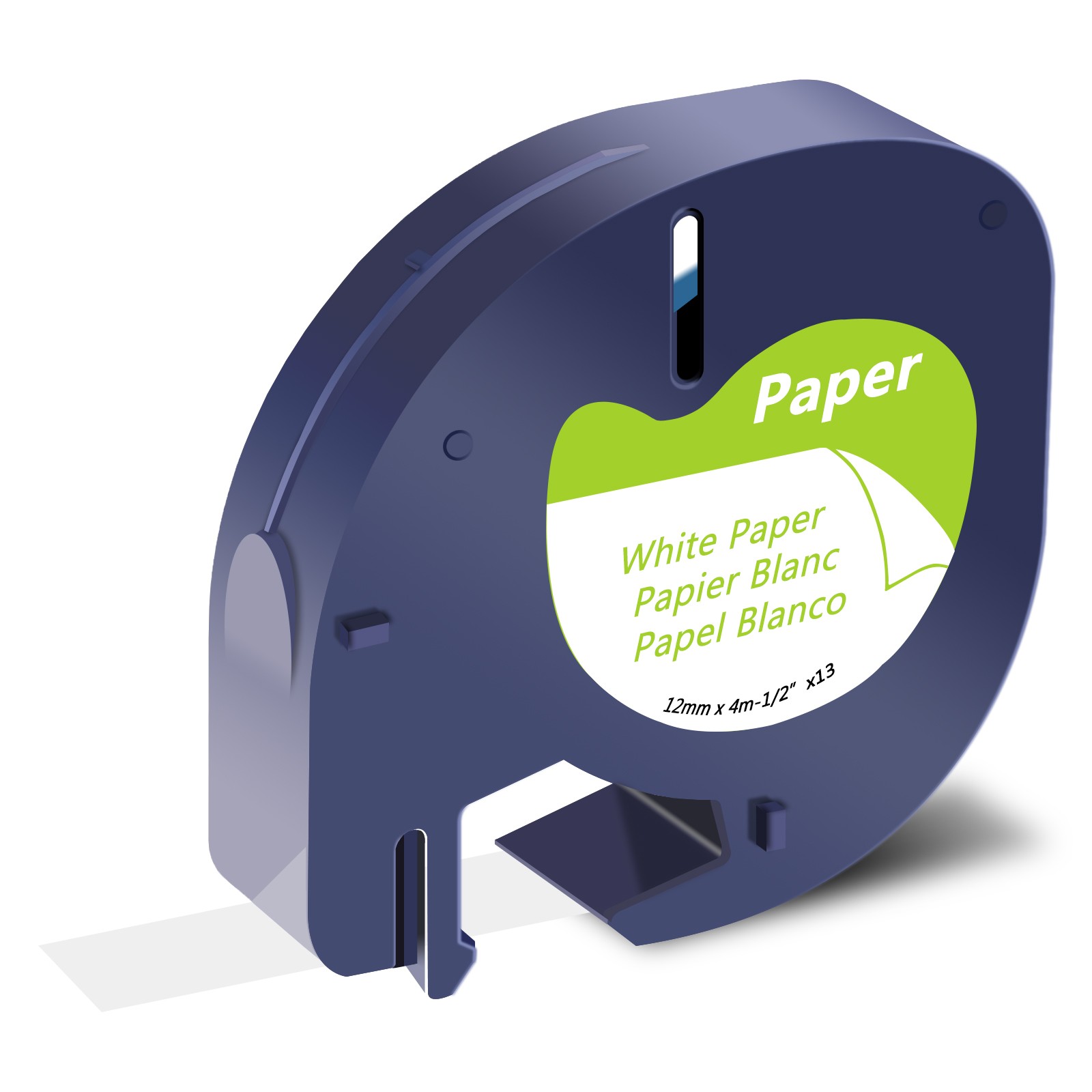5Pack 1/2″ X 4m 13 ft Black on White 91330 Label Tape Fit for DYMO LetraTag 100T