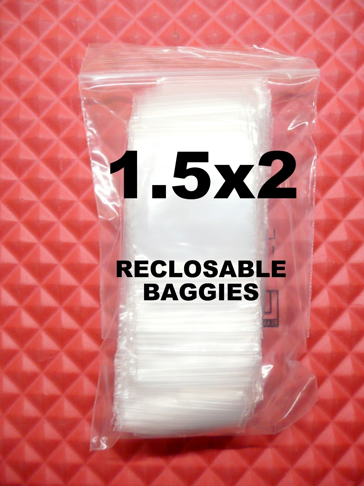 100 Reclosable Storage Bags 1.5×2 Small Clear Zip-Top Baggies 1.5” x 2”