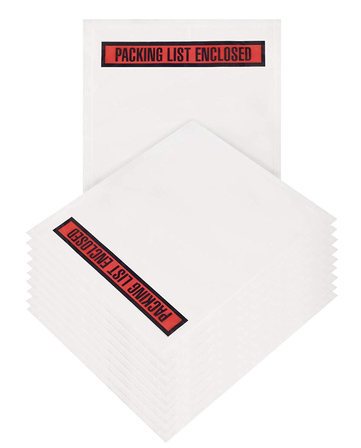 1000 Packing List Enclosed Panel Face Envelopes 4.5 x 6 Shipping Envelope Pouch