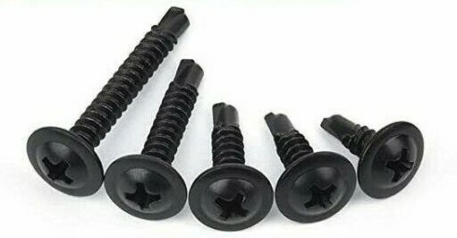Modified Truss Head #8 x 1/2″ to 3″ Self Drilling Screws, Black