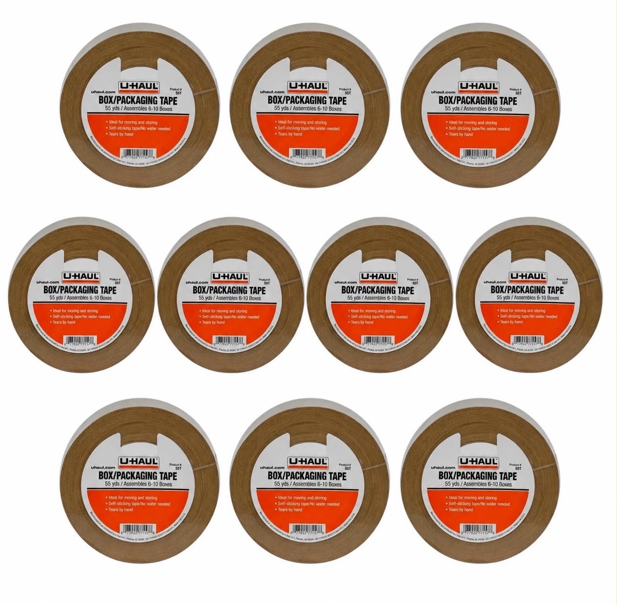 U-Haul Moving Box Paper Tape (Ideal for Moving, Packing, Storage Boxes) – Pack o