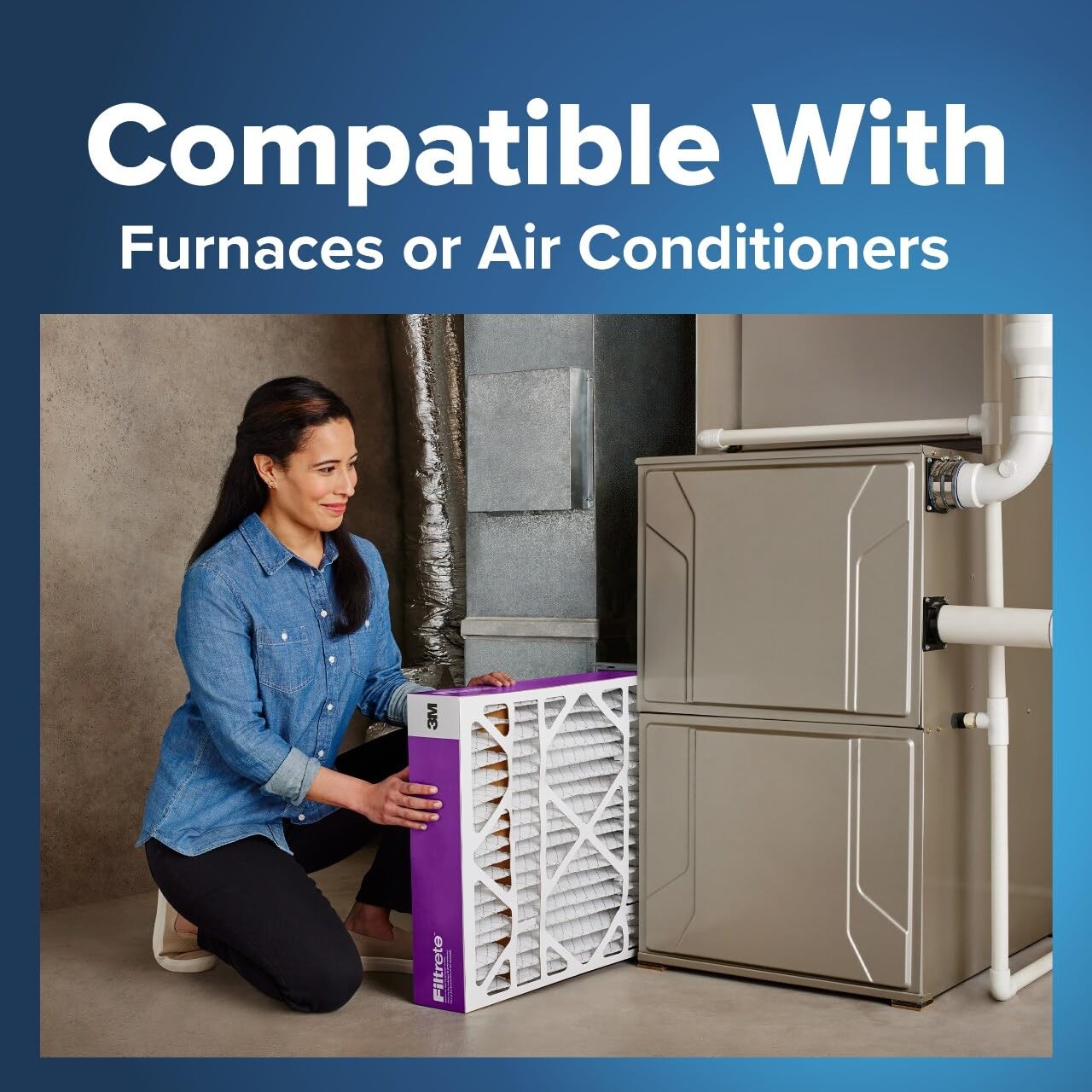 Filtrete 20x20x4 AC Furnace Air Filter, MPR 1550, MERV 12, Fits