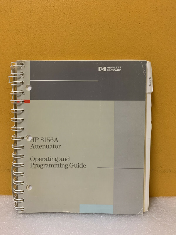 HP 08156-91011 8156A Attenuator Operating and Programming Guide