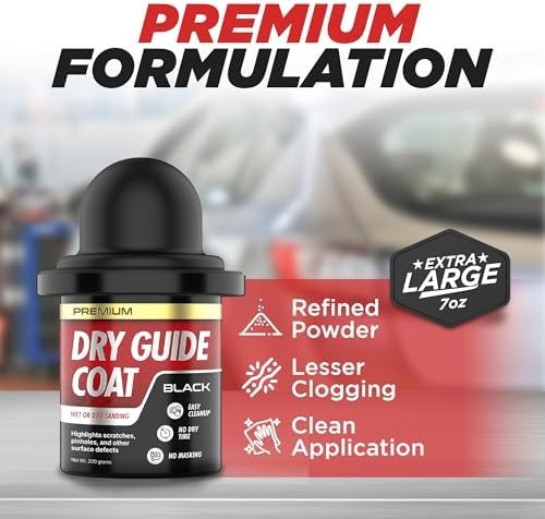 Dry Guide Coat Powder – Highlights Scratches, Pinholes, Low Spots & Other Defect