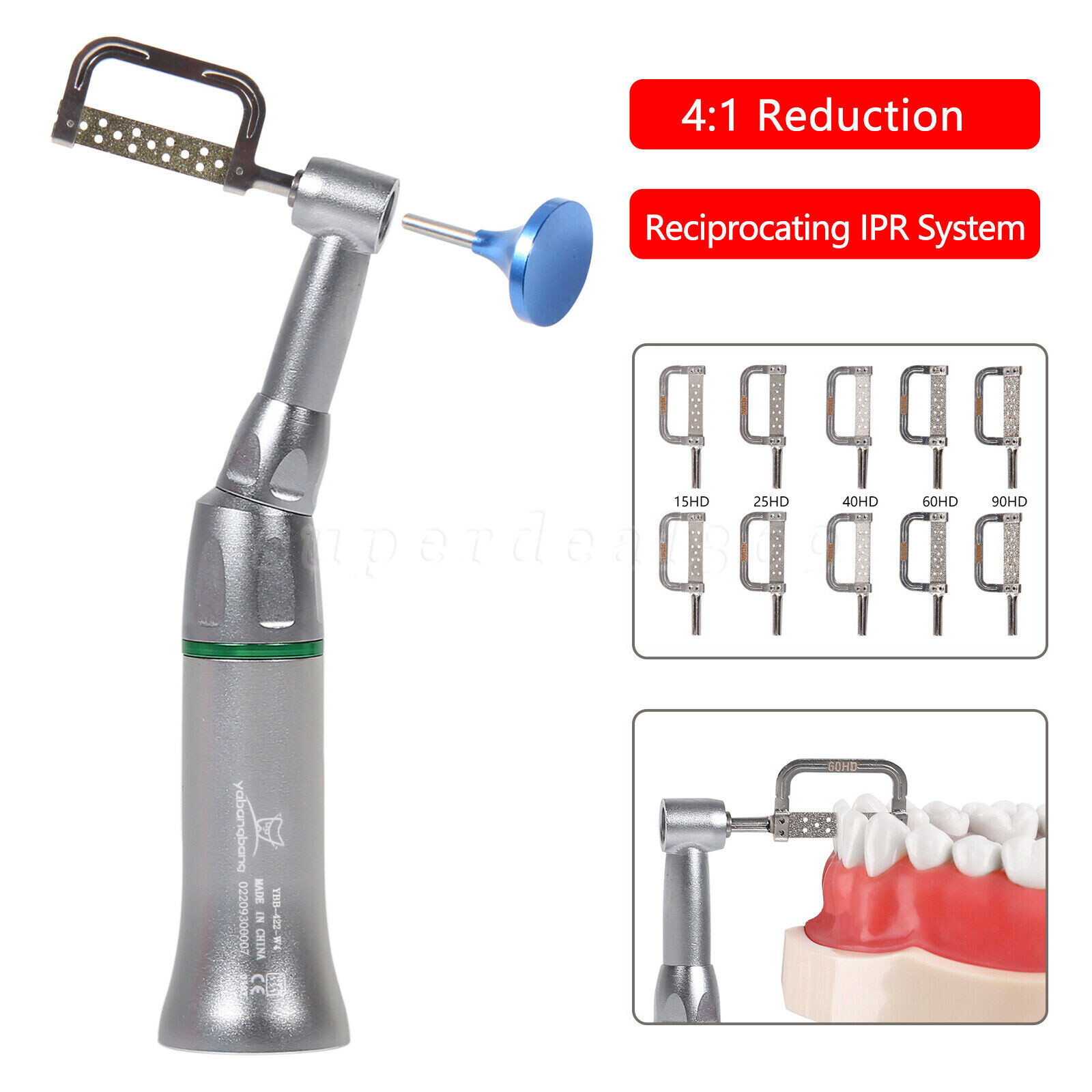 Dental 4:1 Reduction Contra Angle Handpiece 4:1 Interproximal Strips IPR Sets