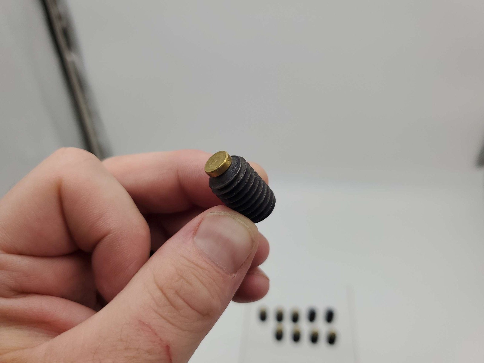 1/2″-13 x 3/4″ Brass Tip Set Screws Hex Head Drive Steel Black Oxide Pack of 10