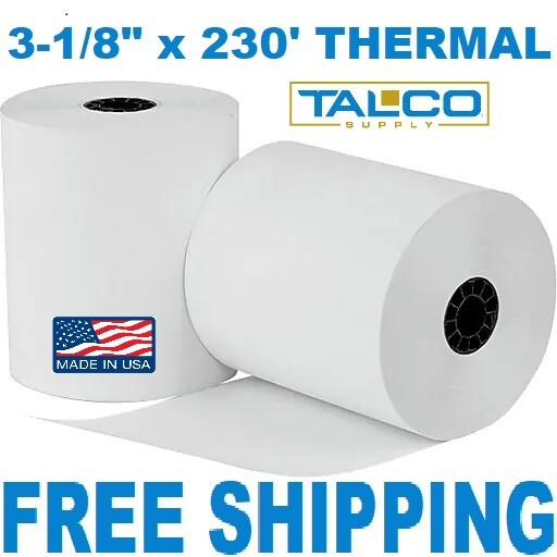 (32) 3-1/8″ x 230′ THERMAL POS RECEIPT PAPER – 32 ROLLS ~FAST FREE SHIPPING~