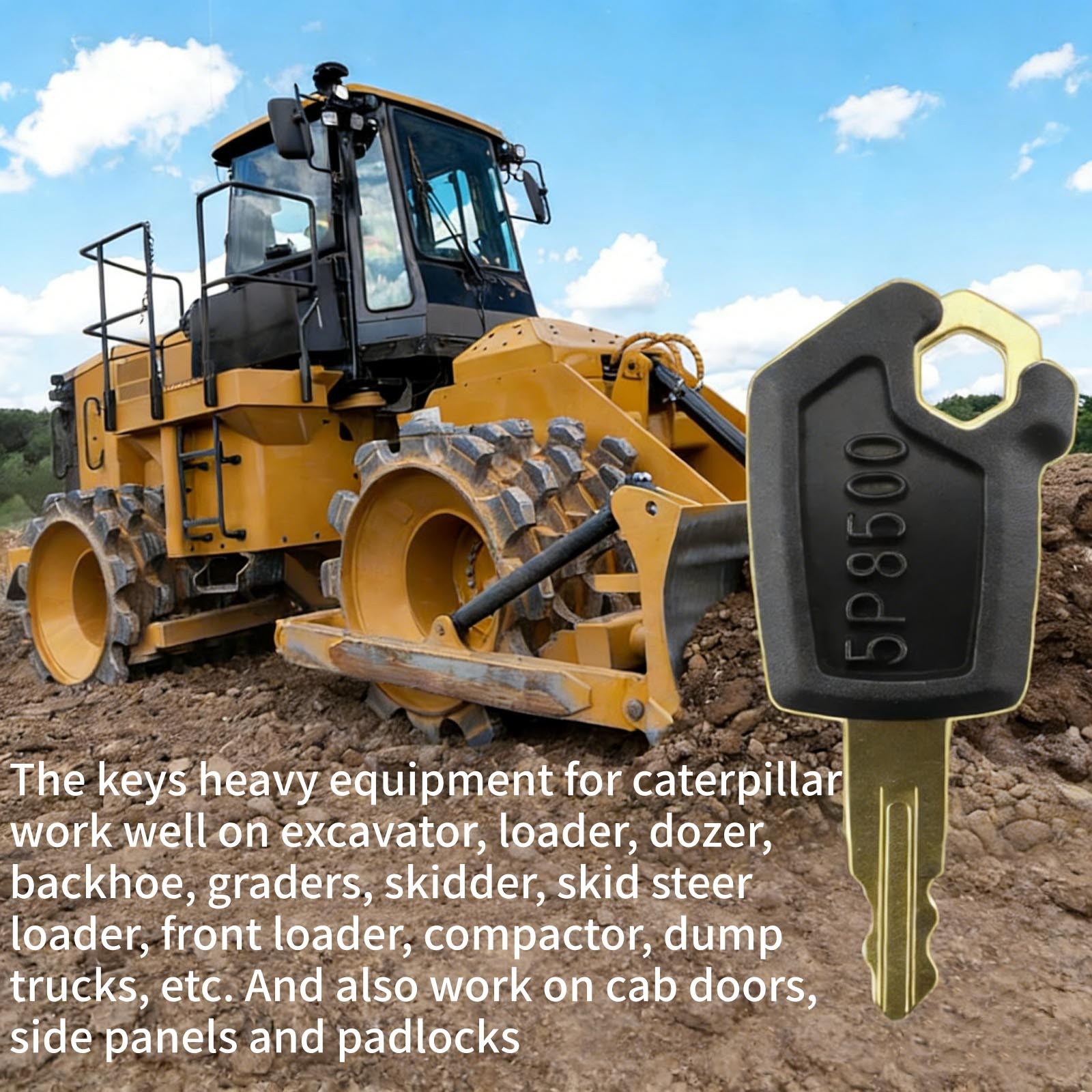10 Unit 5P8500 Heavy Machinery Key For Caterpillar Asphalt Compactor Equipment