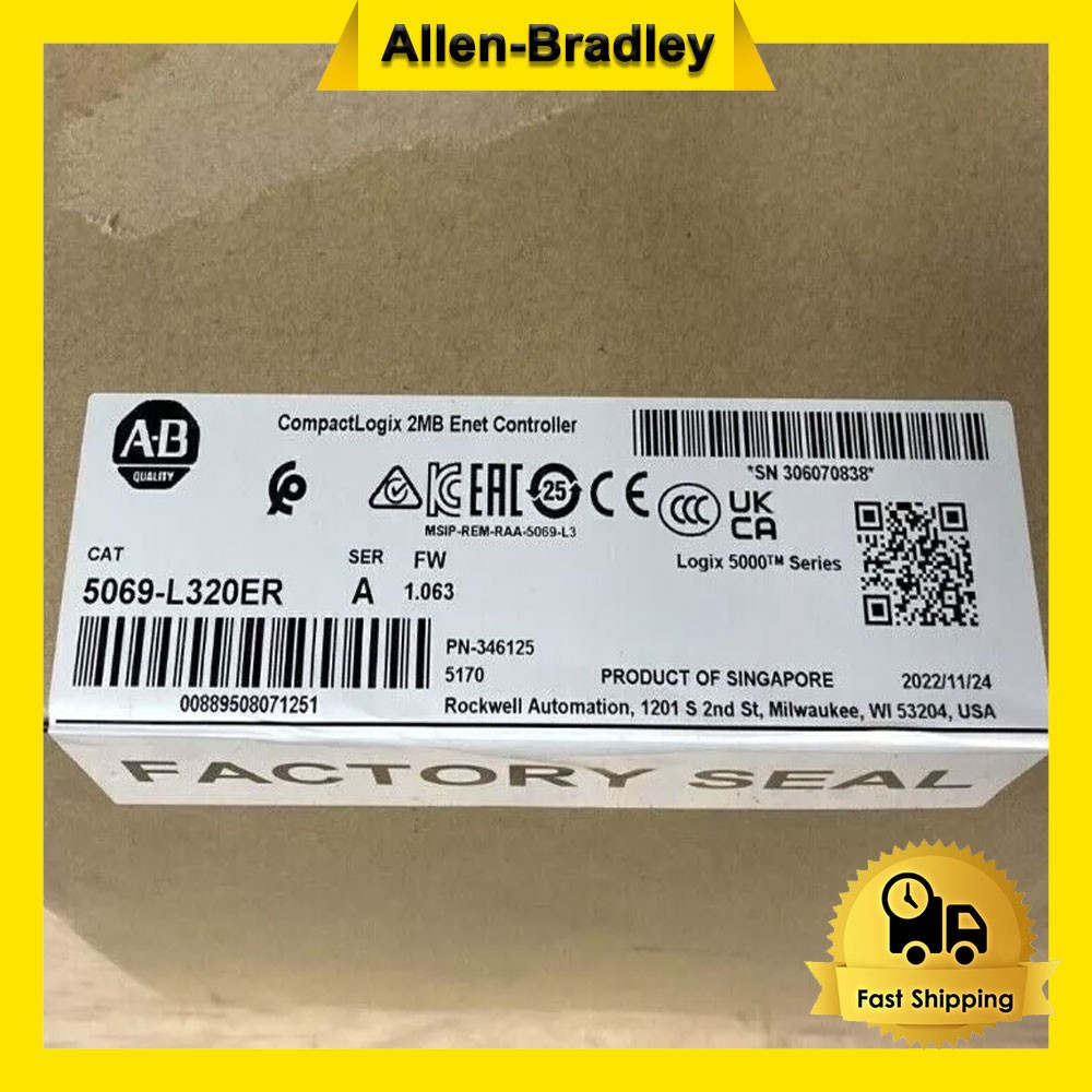 New Sealed NEW PLC AB 5069-L320ER SER A CompactLogix 5000 Controller 5069L320ER