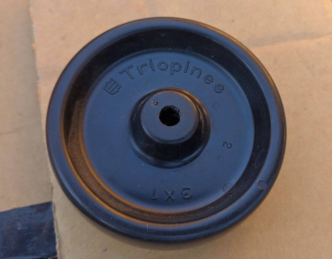 Triopines 3×1 Heavy Duty Hard Rubber Wheel Quarter Diameter Hole