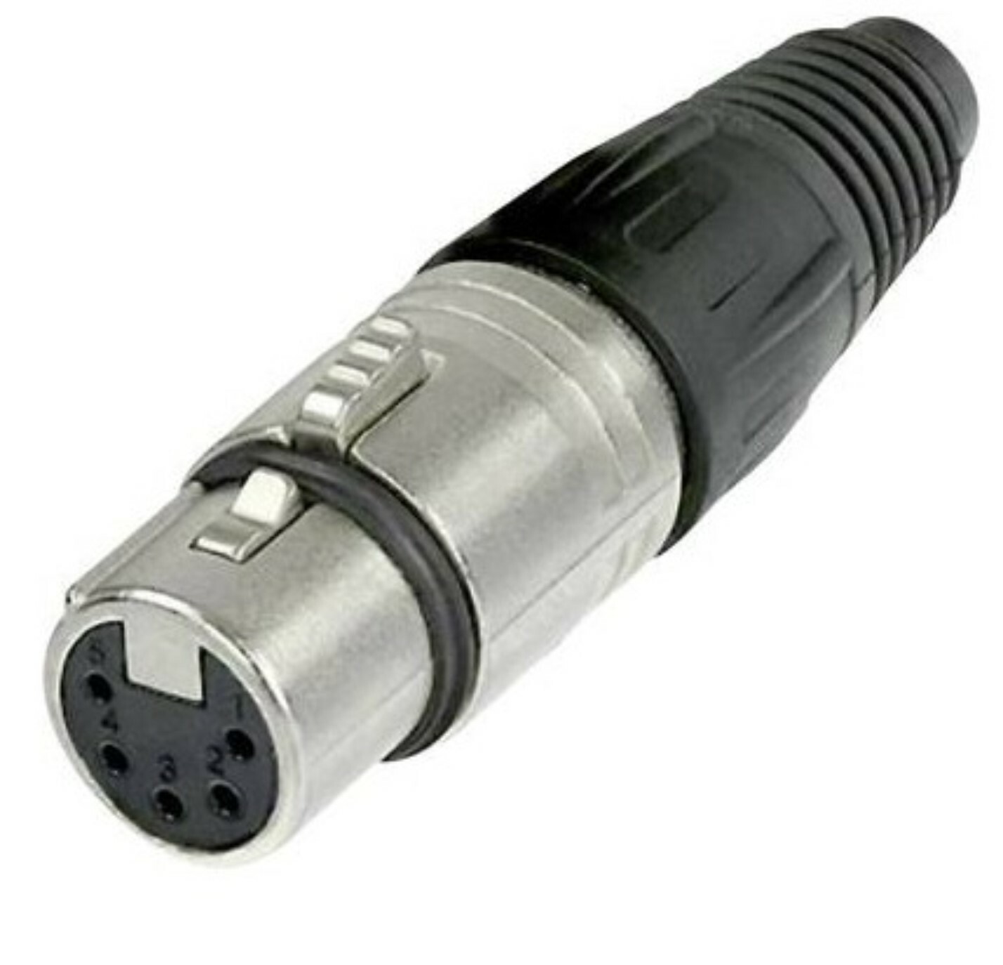 Neutrik (NC5FX) 5 Pin XLR Connector Socket Jack, Straight, Silver, (Pack of 2)