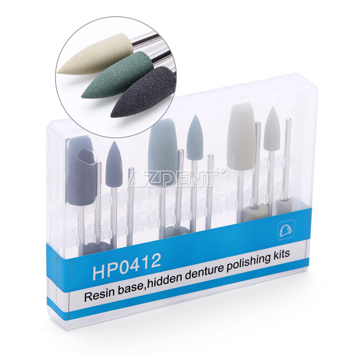 Dental Composite Polishing Kit Diamond RA/HP Polisher Burs FContra Angle 2.35mm