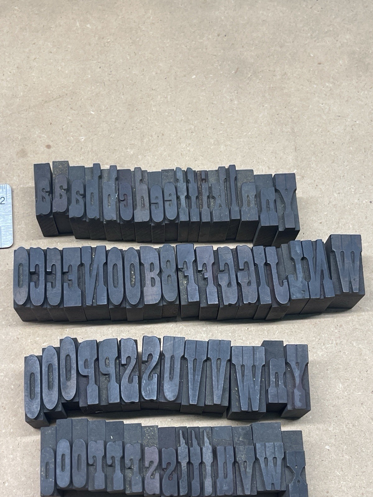 wood print block letters