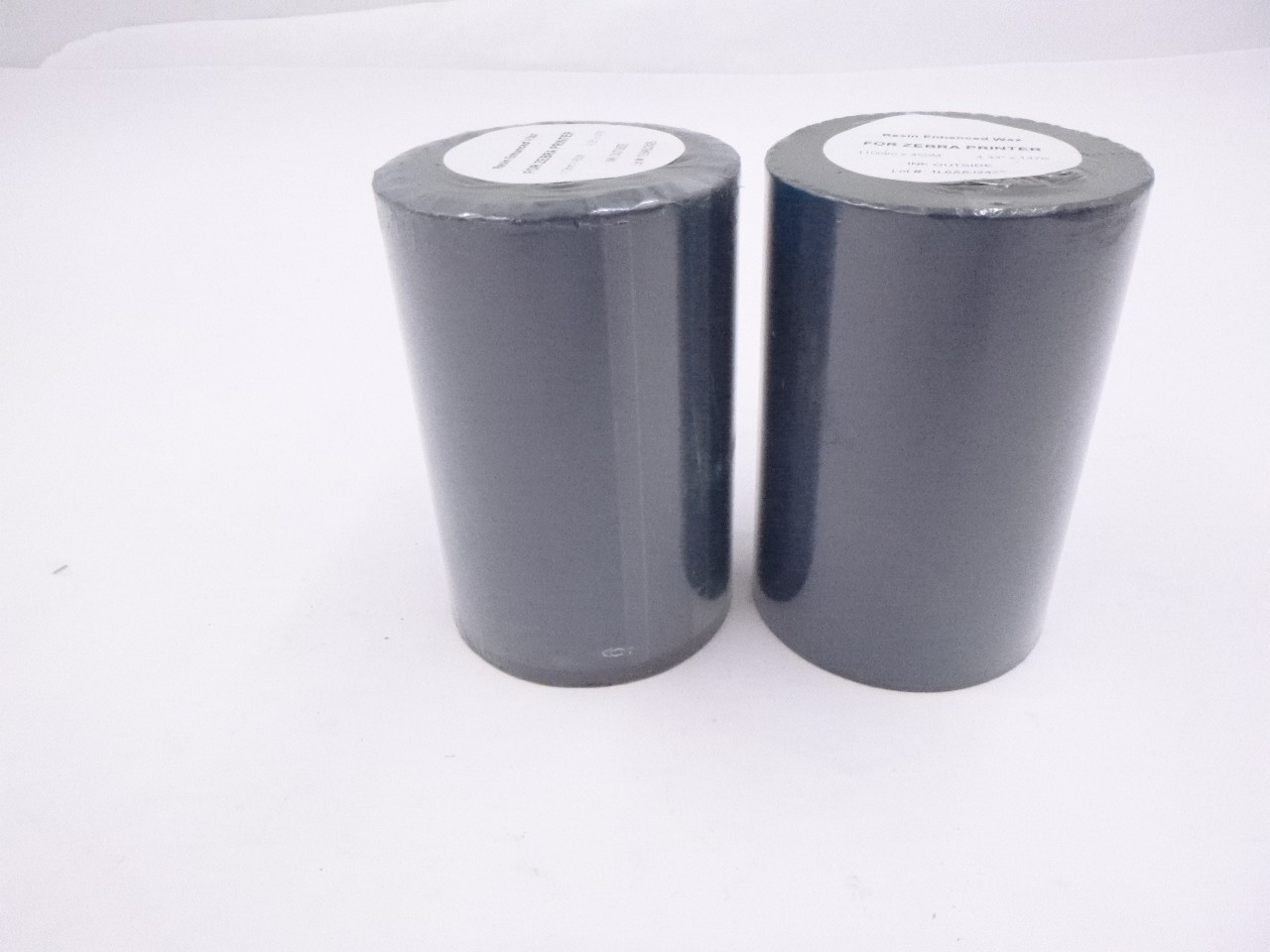 2 Pack 4.33″ x 1,476′ Industrial Thermal Transfer Ribbons Wax/Resin Blue