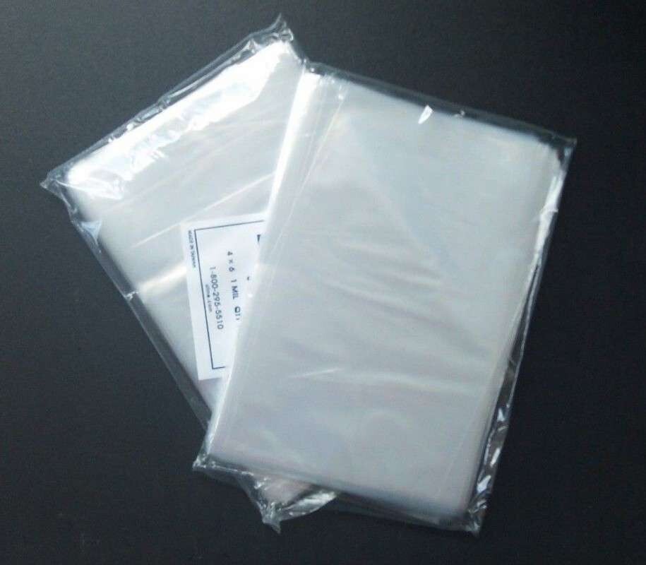 6×18″ Clear Poly Bags Lay-Flat Open Top End 4-Mil Case LDPE Plastic Packaging
