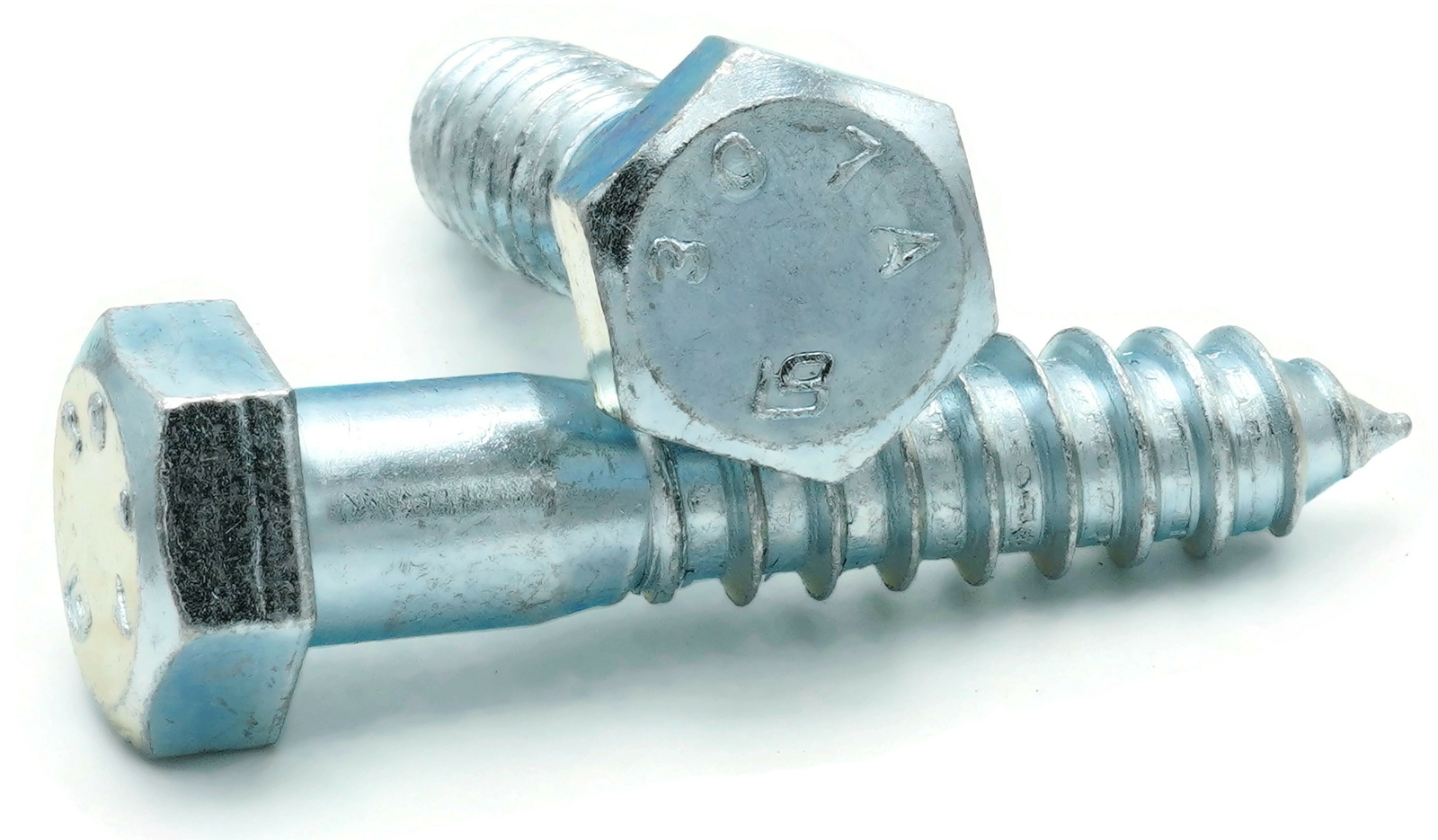 1/4″-10 Hex Lag Screws Zinc Plated Steel Hex Head Lag Bolts – Select Length