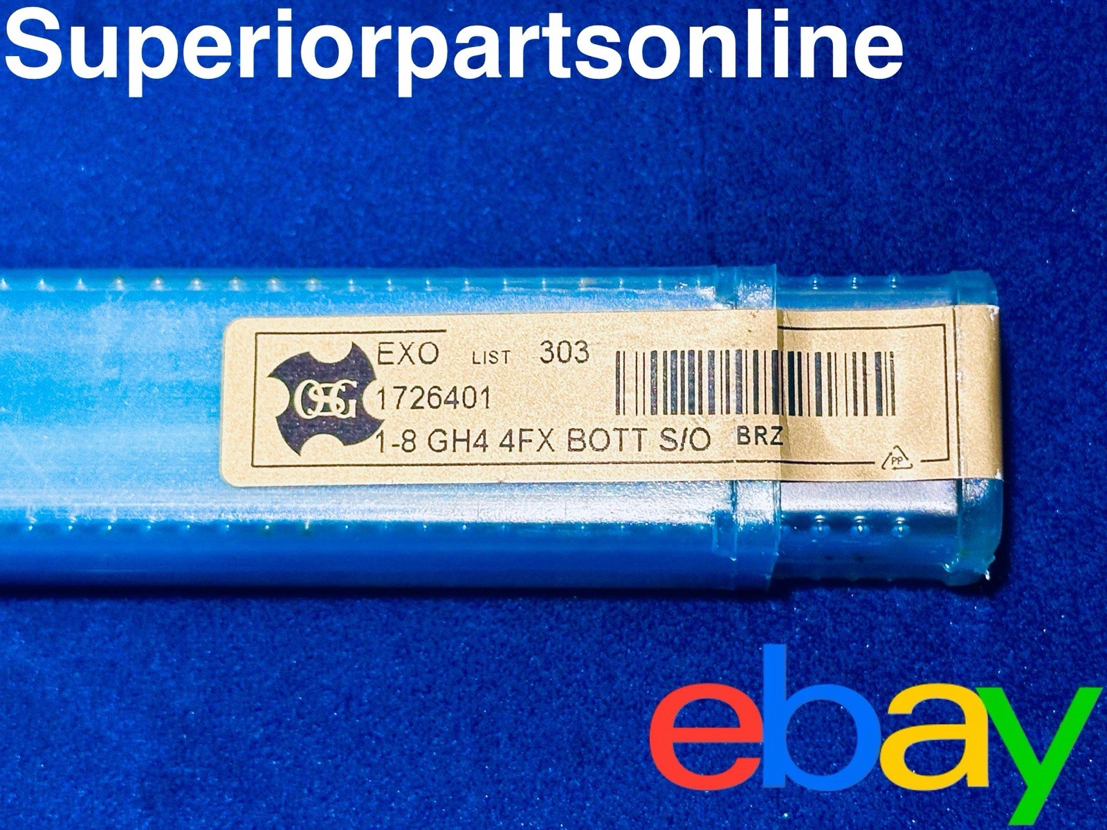 *NEW* OSG 1726401 EXO 1”-8 GH4 4FX Spiral Flute Bottom Tap