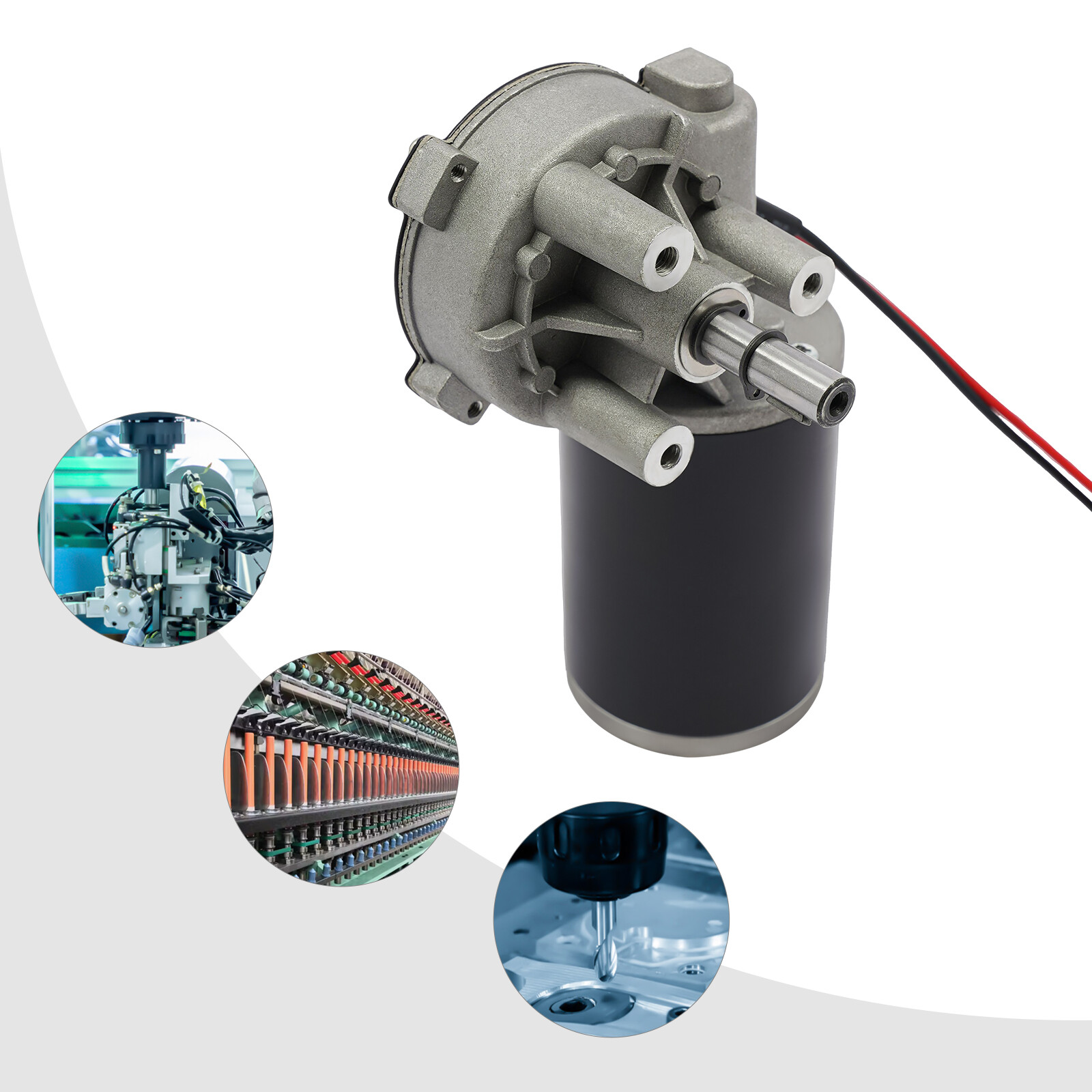 D63R-1260-220R DC12V 60W 220RPM High Torque Transmission Electric Gear Motor