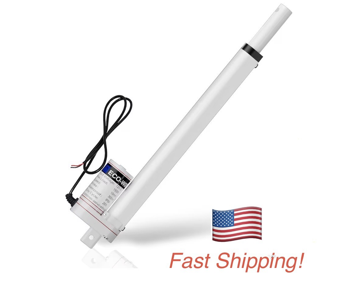 ECO-WORTHY Heavy Duty 330lbs/1500N Solar Tracker Linear Actuator, IP54 300mm 12v