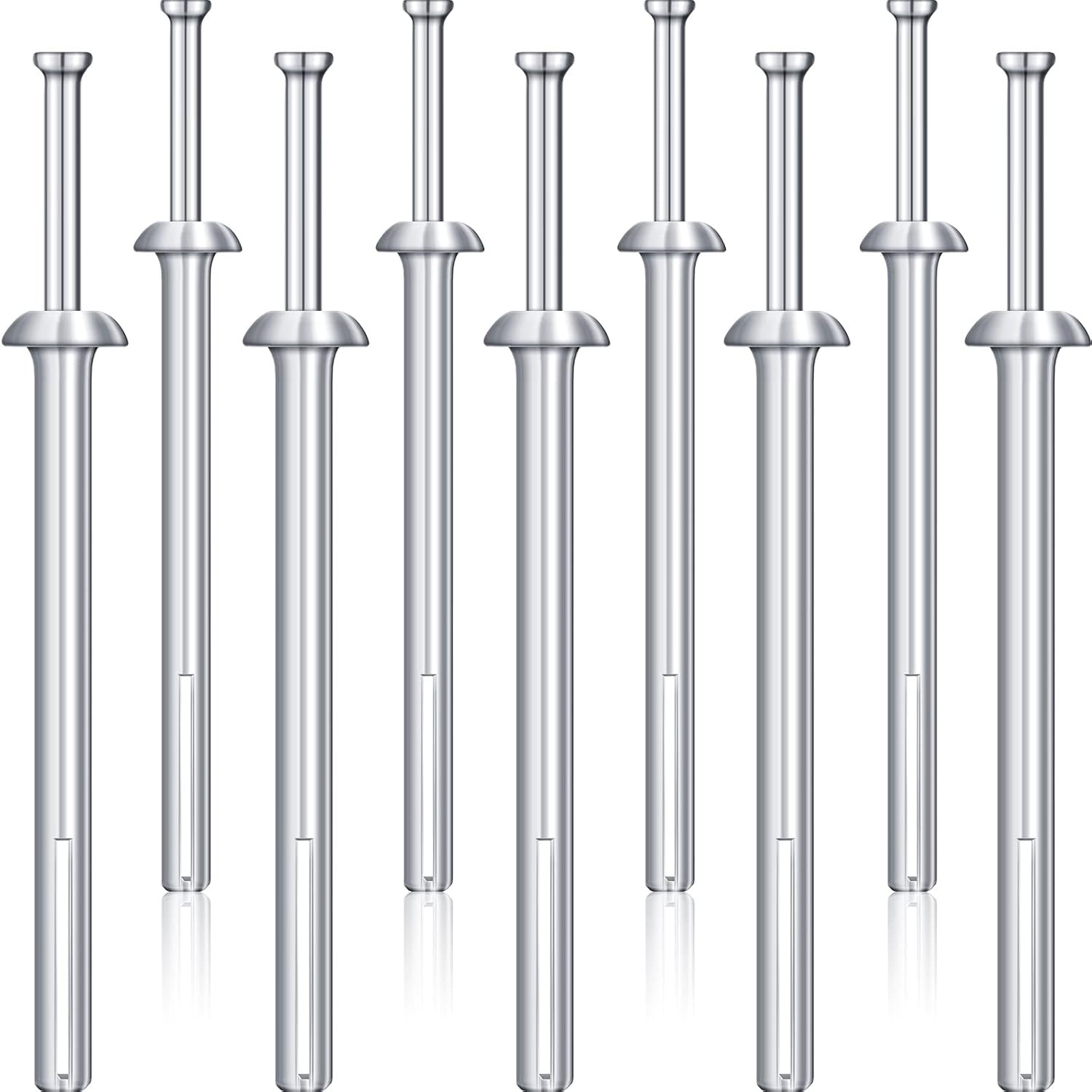100 Pcs 1/4″ X 3″ Drive Nail in Anchor Drive Expansion Cement Hammering Anchors