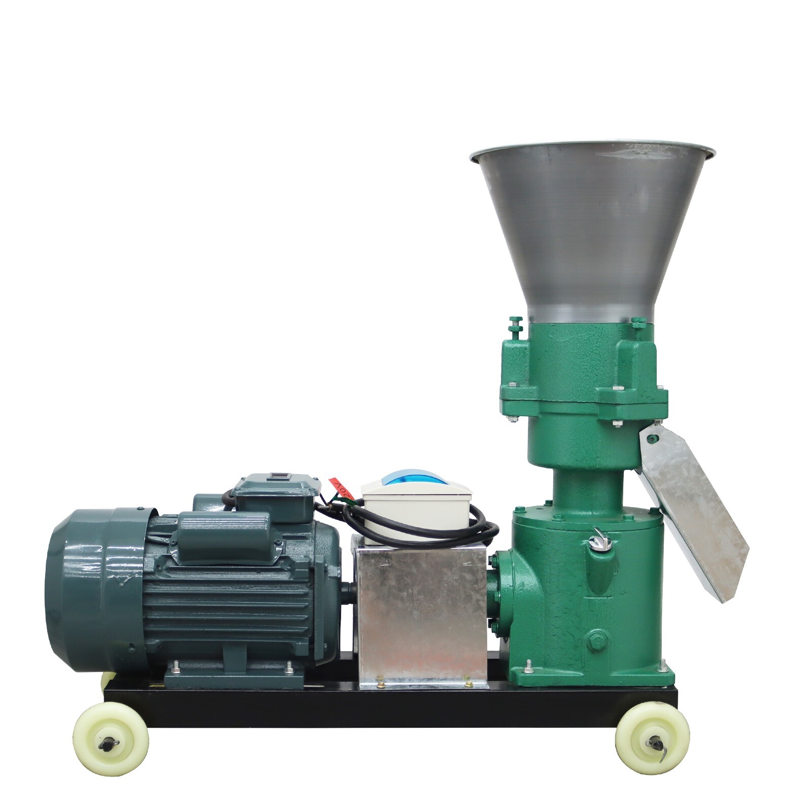 10mm Powered Feed Pellet Mill Machine 3Roller Feed Granulator for Farm/Home 220V