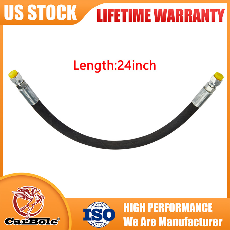 Universal 3/8″ x 24 ” Hydraulic Hose Assembly w/FEMALE JIC ends. FREE SHIPPING