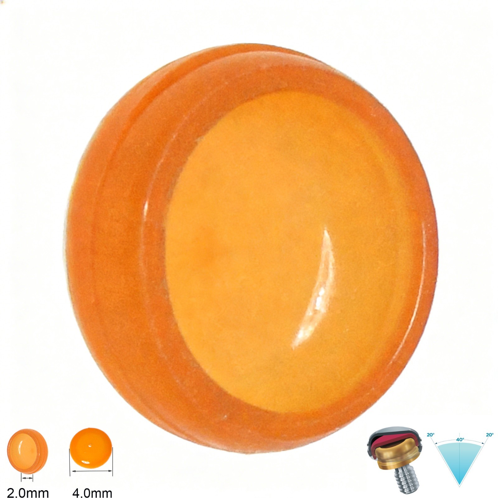8Pc Zest Locator Standard Male Cap Inserts Dental Locator Attachment Replacement
