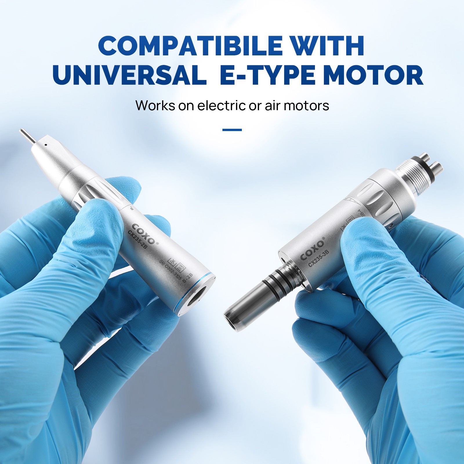 COXO CX235-2B Low Speed Handpiece, 1:1 Inner Channel, Straight Handpiece, Max4