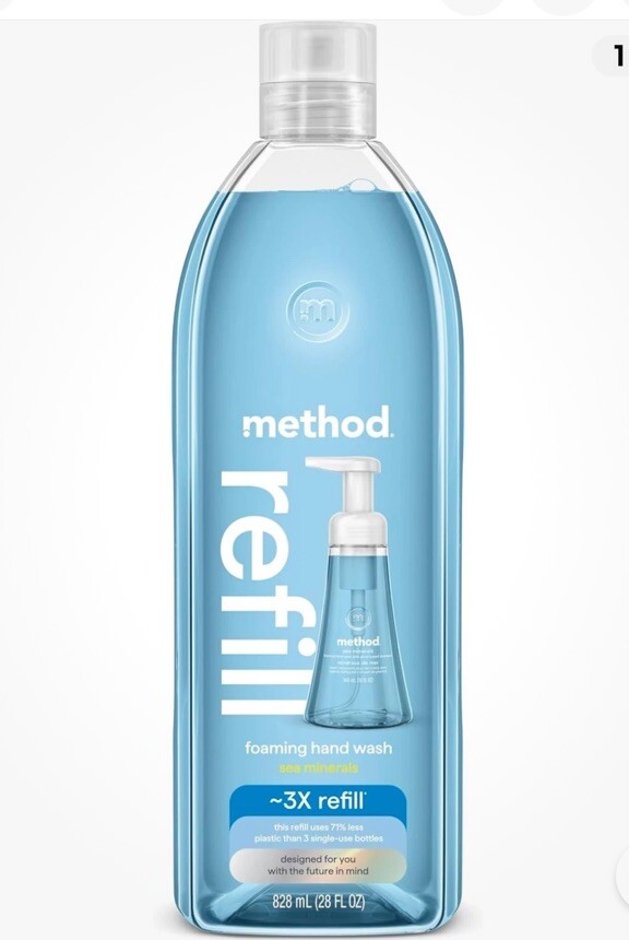 Method Foaming Hand Soap, Refill, Sea Minerals, 28 Fl Oz (Pack of 1)