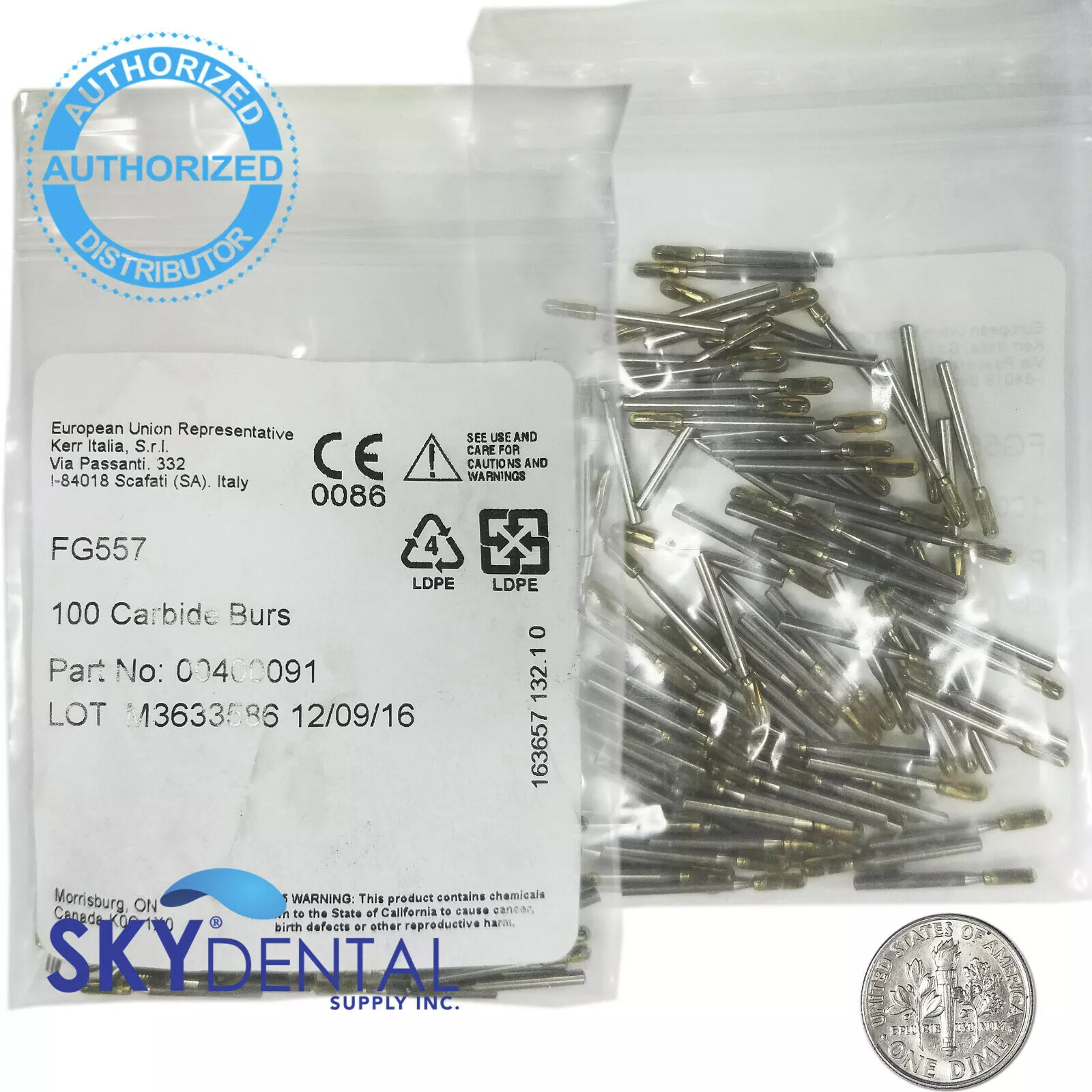 Kerr FG557 Carbide Burs FG 557 Friction Grip up to 100 Beavers Bur