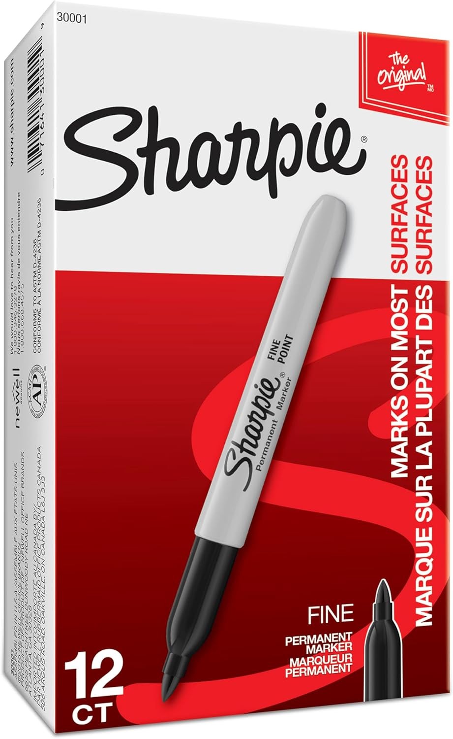 Sharpie Permanent Markers, Fine Tip, Black, 12 Count – Office Supplies, Quick Dr