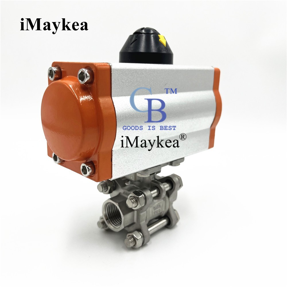 1/2″ NPT Pneumatic Air Actuator Ball Valve Single Acting Spring Return SS304