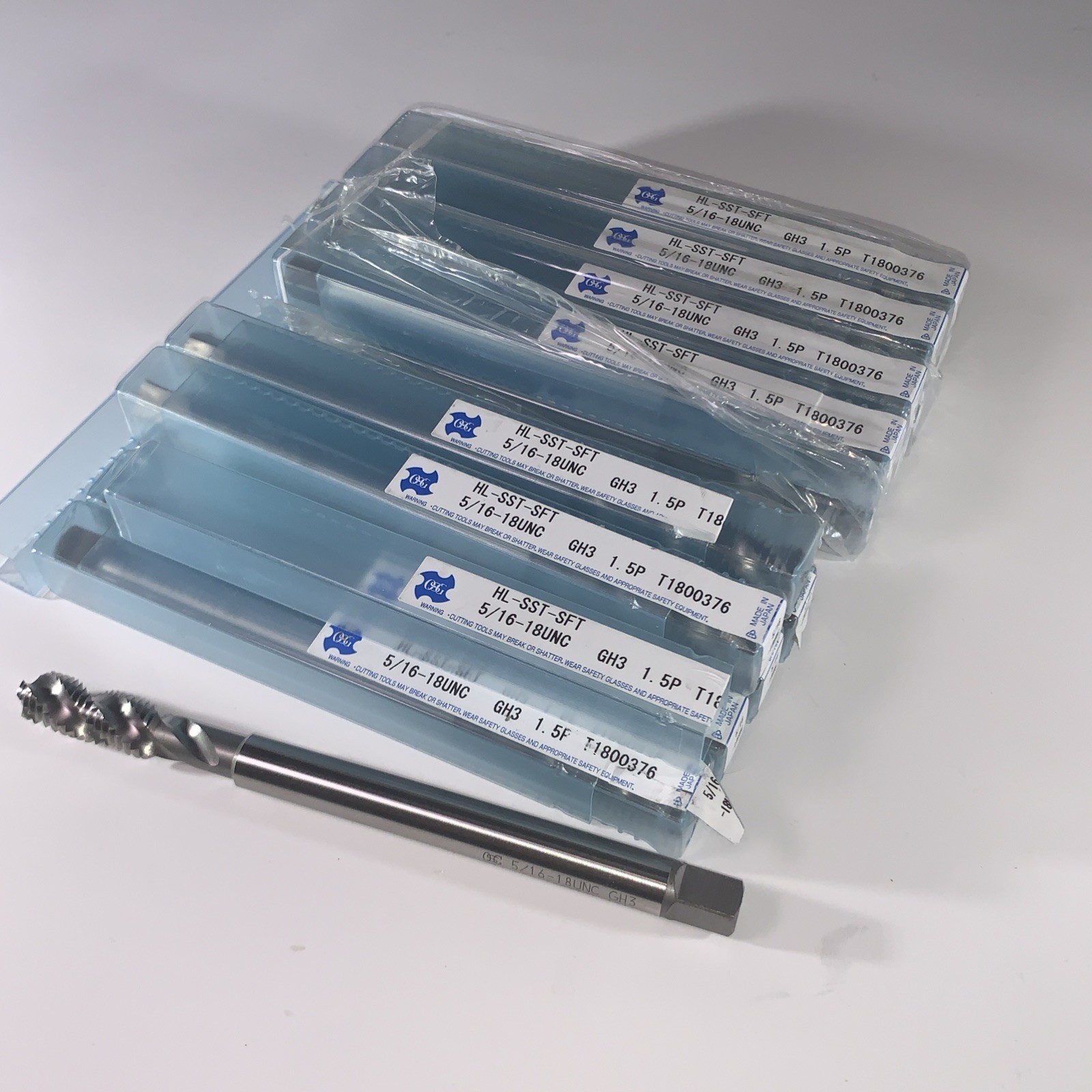 OSG 5/16-18 UNC 3 Flute 3B Plug Spiral Flute Tap HSS, elektraLUBE Finish, 2-2…