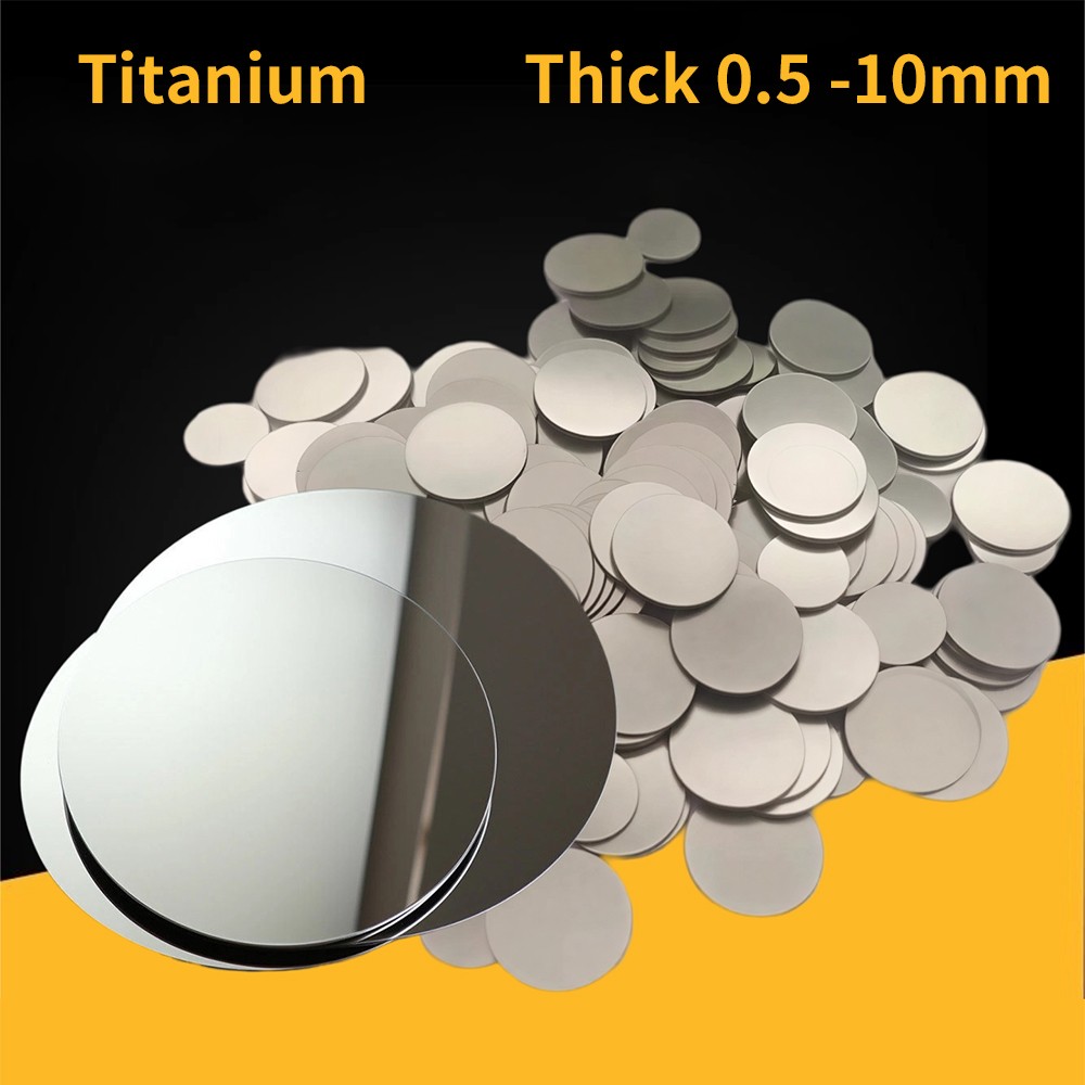 30PCS Titanium Metal Sheet Round Sheet GR5 Titanium Disc 50mm x 3mm DHL