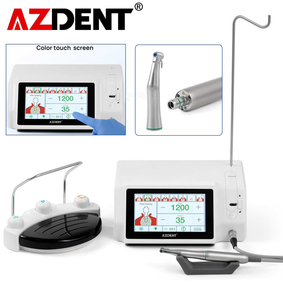 Dental Implant System Surgical Brushless Motor & 20:1 LED Contra Angle Handpiece