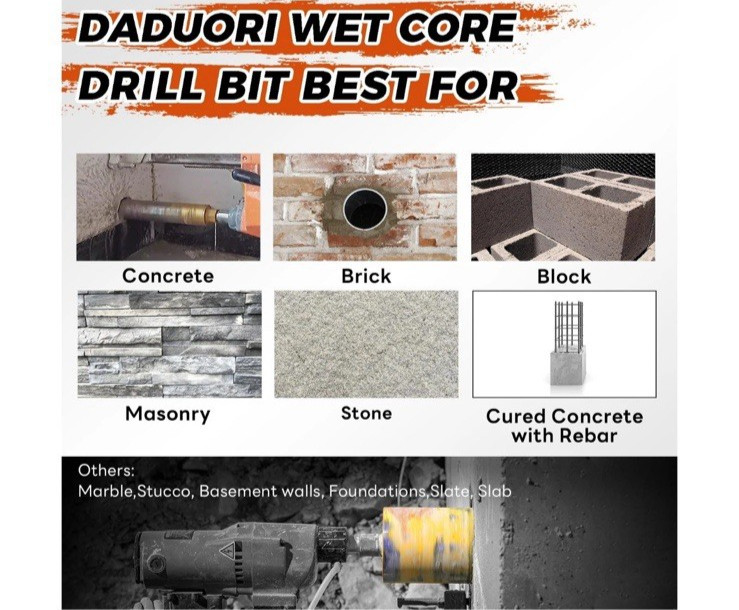 10″ Diamond Core Drill Bit Wet Coring 1-1/4-7 Thread 14″ Depth Concrete New