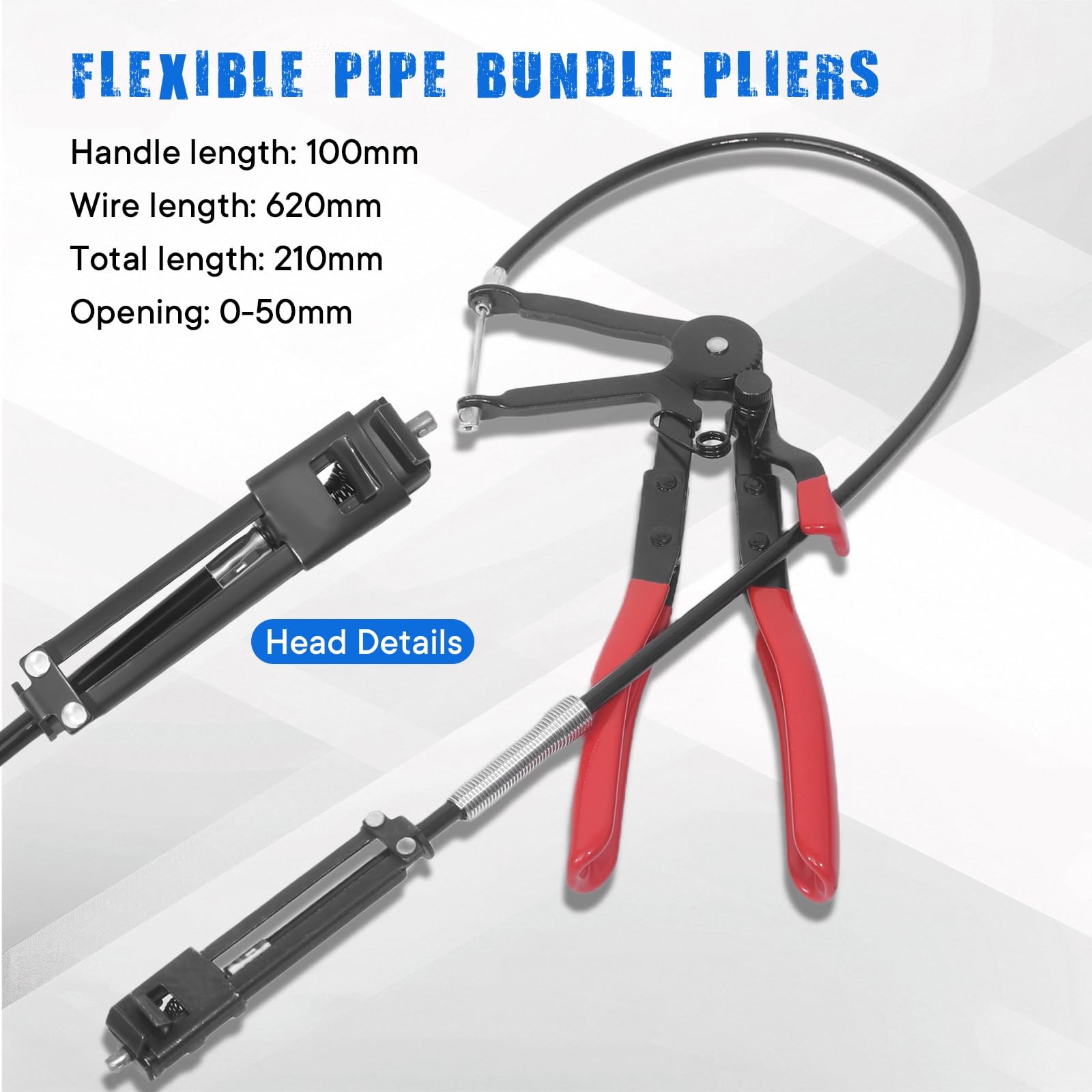 4PCS Long Reach Hose Clamp Pliers Tool Set – Flexible Wire Radiator Hose Clam…