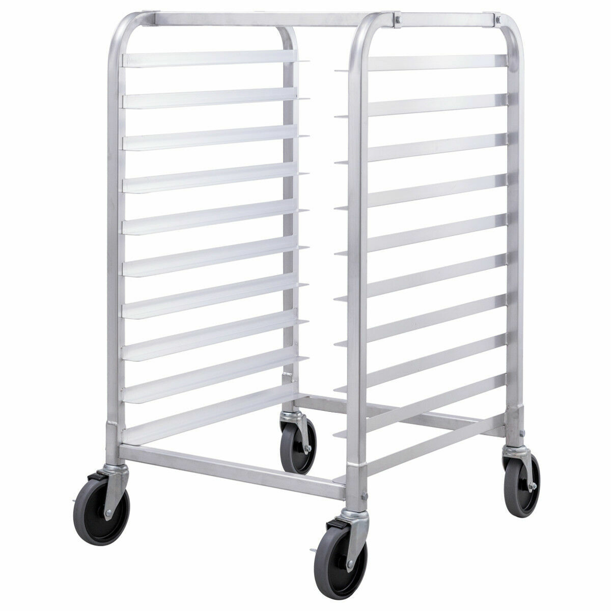 Costway 10 Sheet Aluminum Bakery Rack Rolling Commercial Cookie Bun Pan Kitchen