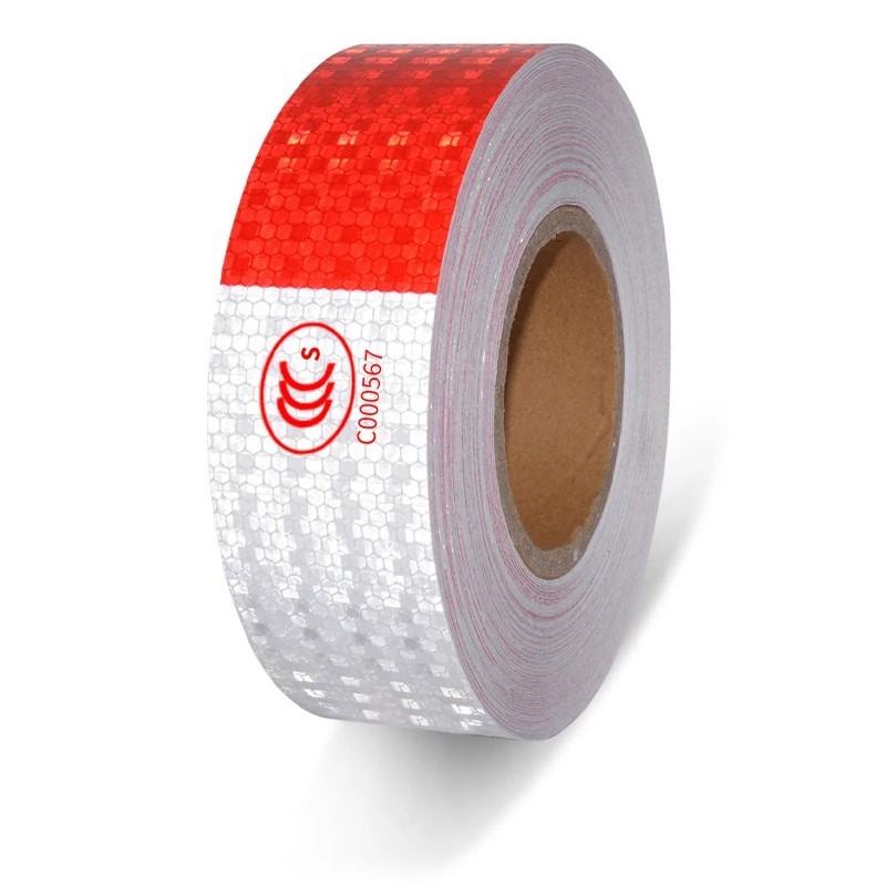 Conspicuity Tape DOT-C2 Approved Reflective Trailer Red White 2”x150’ -1 Roll