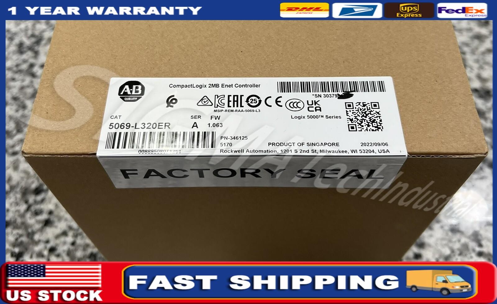 Allen-Bradley 5069-L320ER factory sealed surpl 5069L320ER US Free Tax