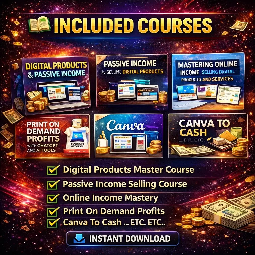 Digital Products Passive Income Bundle, POD Business, Digital Download