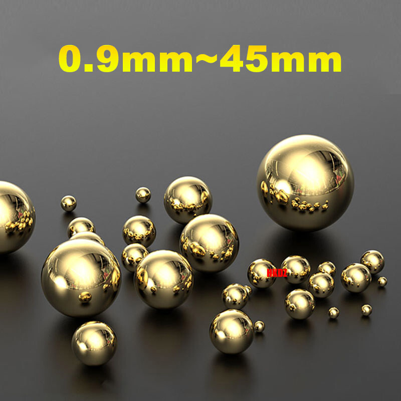 Brass Solid Bearing Balls Industrial High Precision Coppers Ball Dia 0.9mm~45mm
