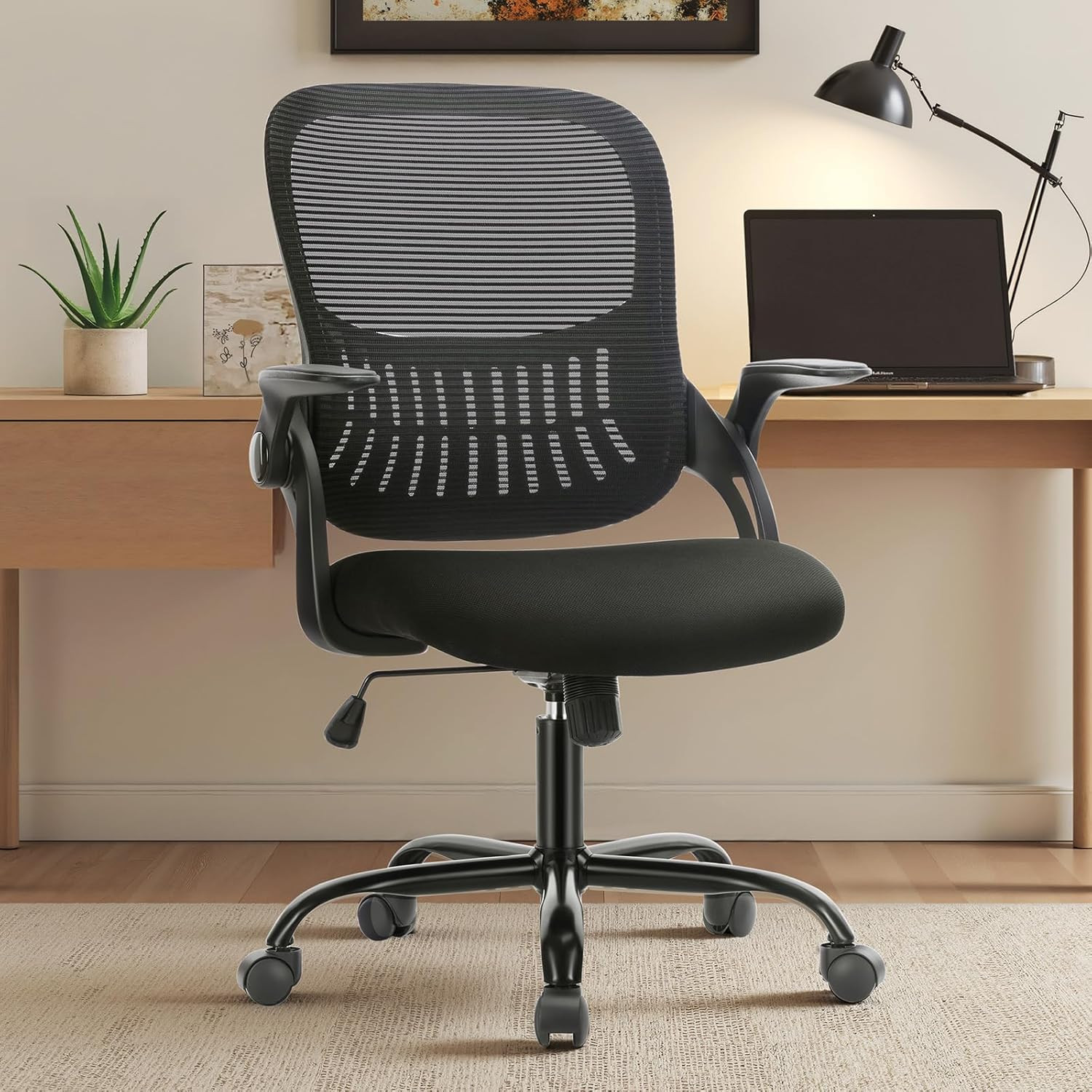 Sweetcrispy Home Office Managerial Executive Chair, Ergonomic Mesh Adjustable Sw