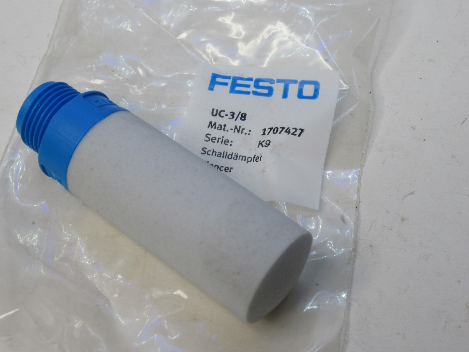 (NEW) FESTO UC-3/8 UC3/8 1707427 Pneumatic Muffler 1pcs