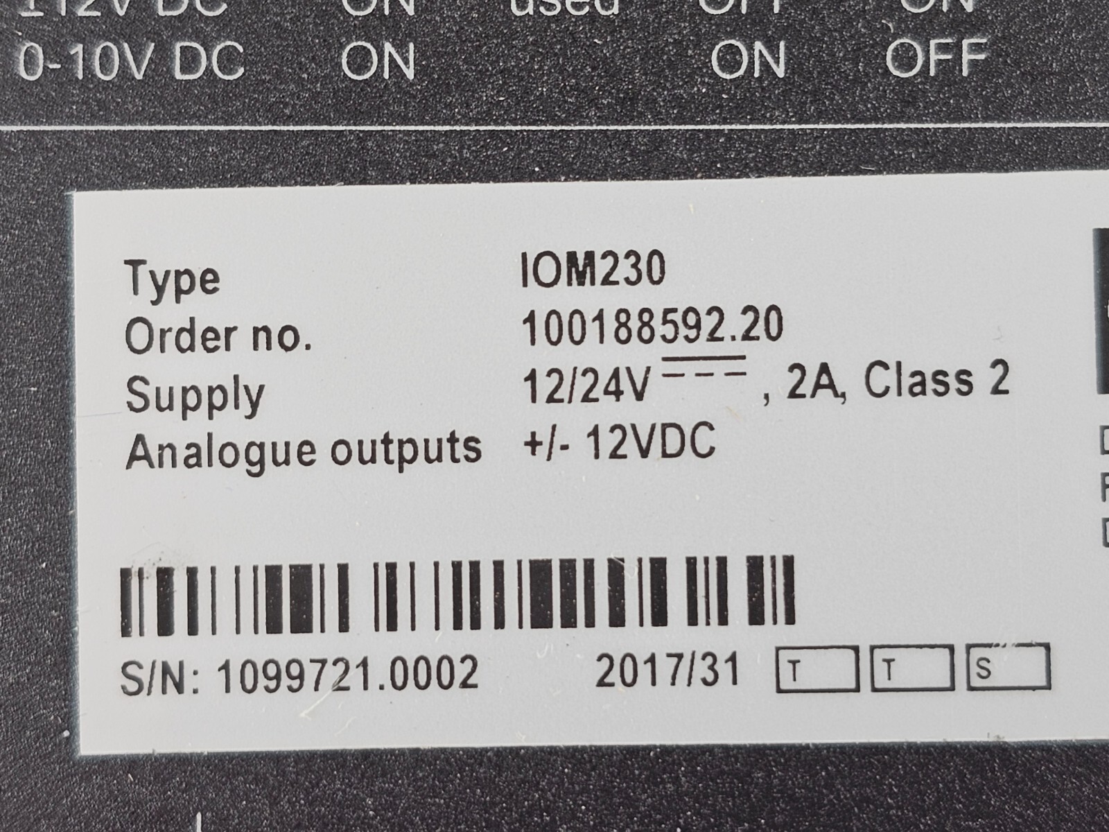 DEIF IOM-230 Analog Interface Generator Controller, 12/24VDC IOM230