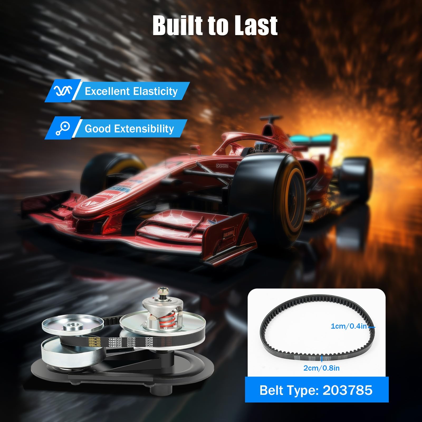40 Series Torque Converter Kit for Go Kart Fits 420CC GX 390 1 Inch Shaft 203015