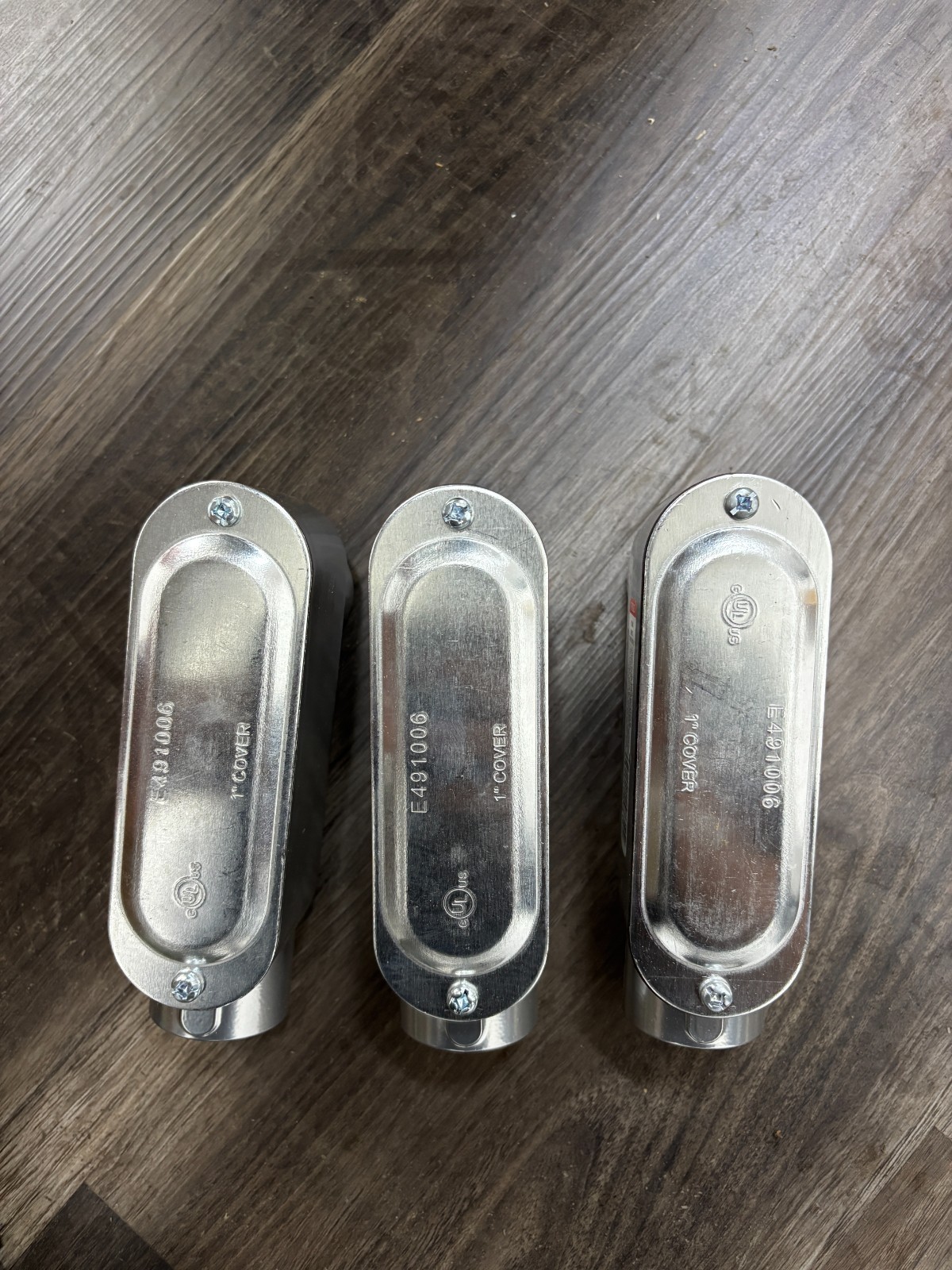 Halex 1″ LB Conduit Body RGD Threaded Aluminum Fitting Lot of 3