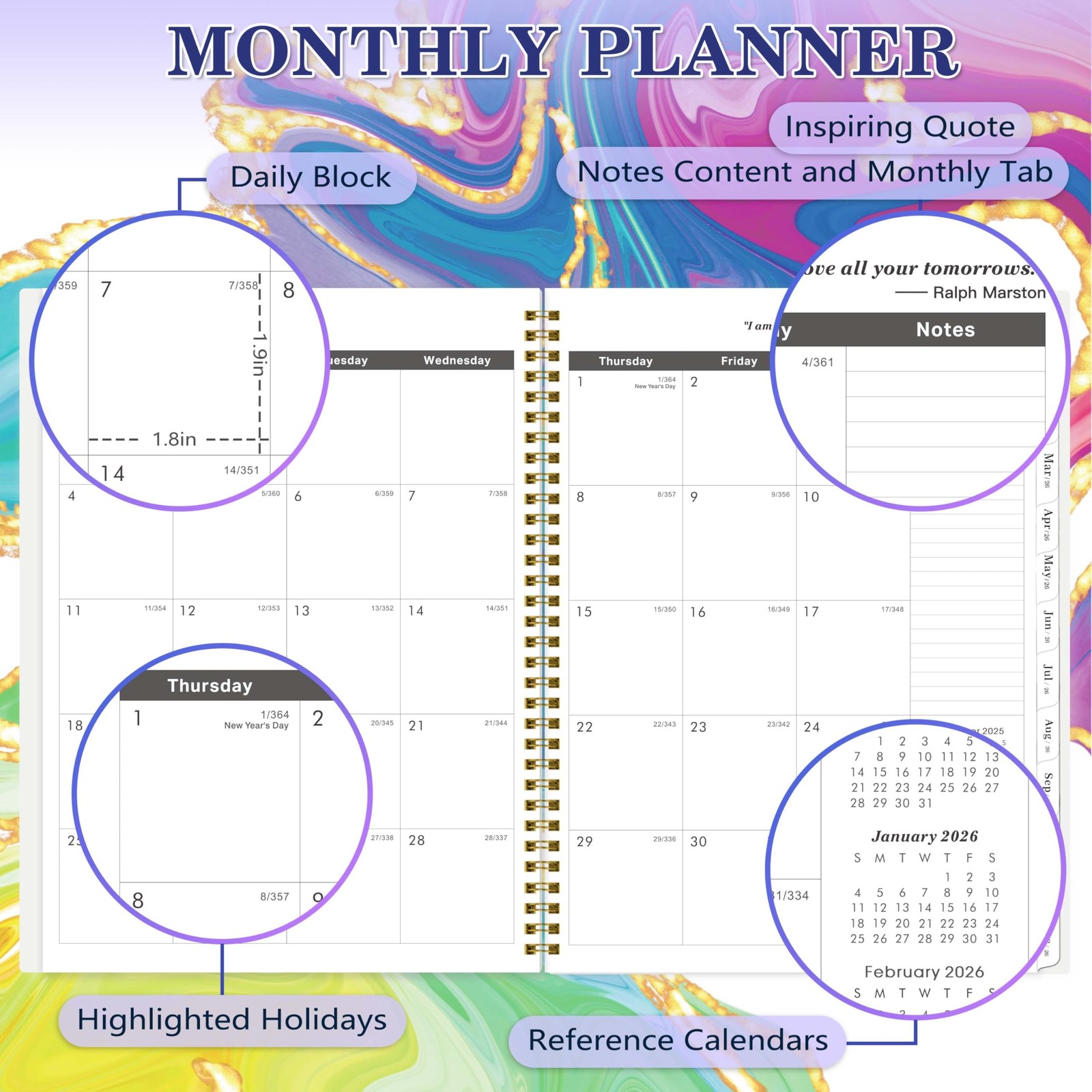 2026-2027 Monthly Planner/Calendar – 2 Year Monthly Planner/Calendar 2026-2027