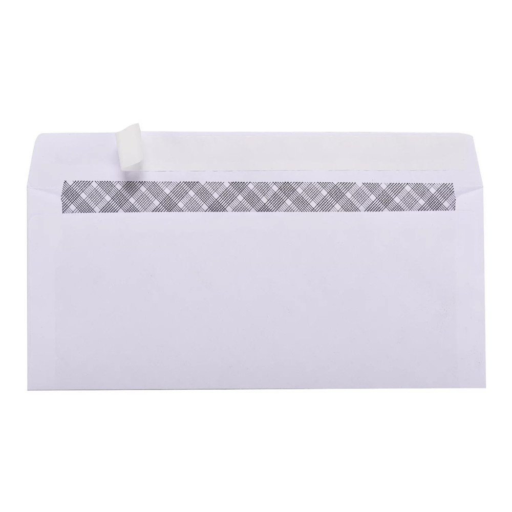 Self Sealing Letter Envelopes 250 #10 Security Business Peel Strip White Mail